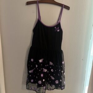 DISNEY HER UNIVERSE Black & Purple Minnie Mouse And Flowers Dress XL‎